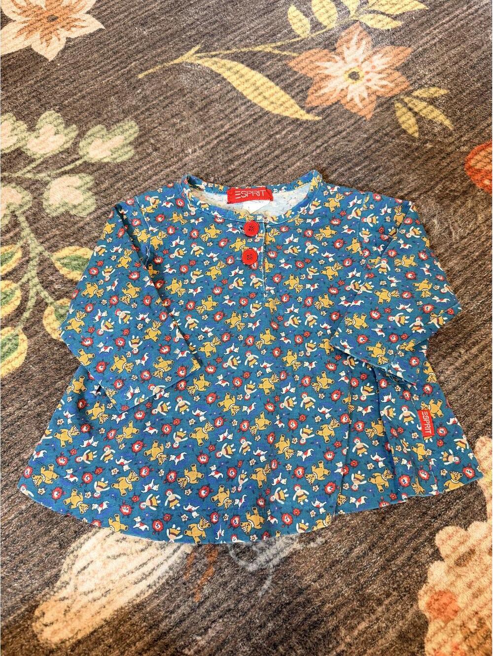 Vintage Baby Esprit Raggedy Ann Print Top 6-9M Retro Cottagecore Toddler Shirt